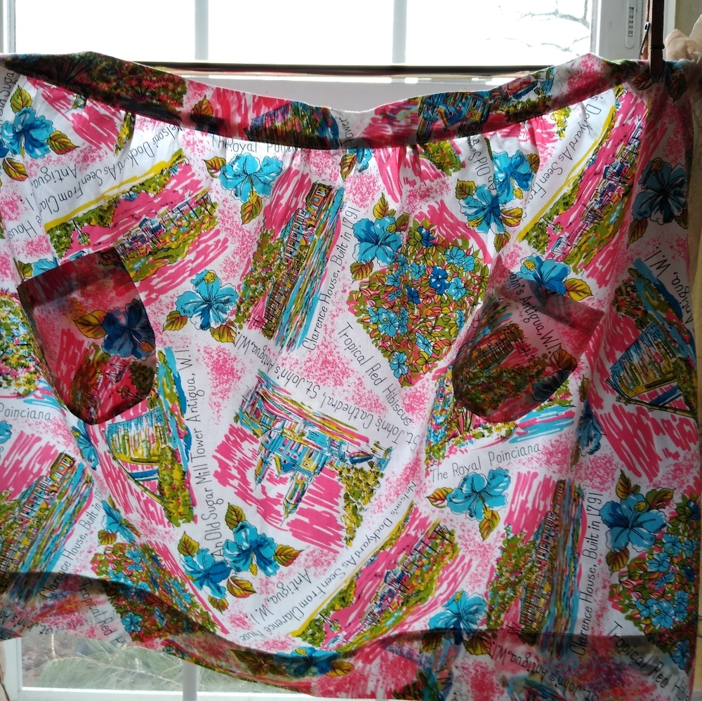 Vintage Apron Antigua Wisconsin Travel Scenic NWOT